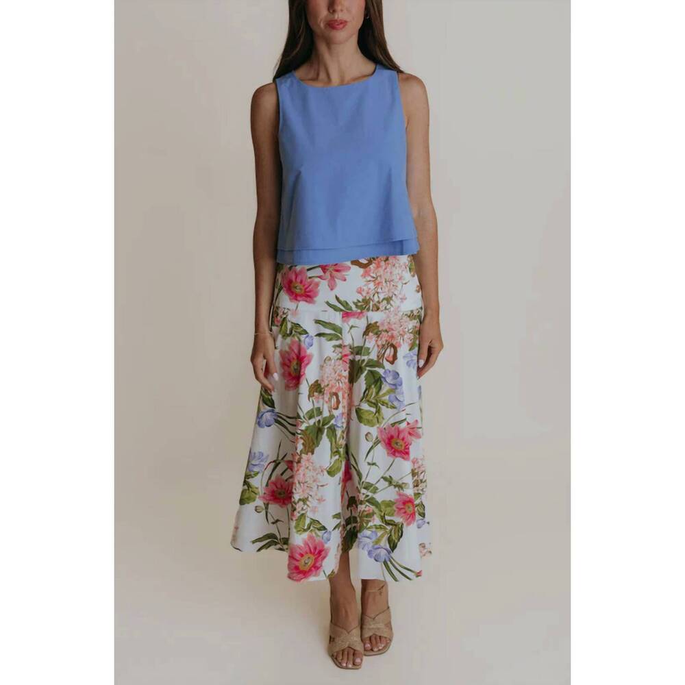 NEW LAROQUE june sleeveless top in blue